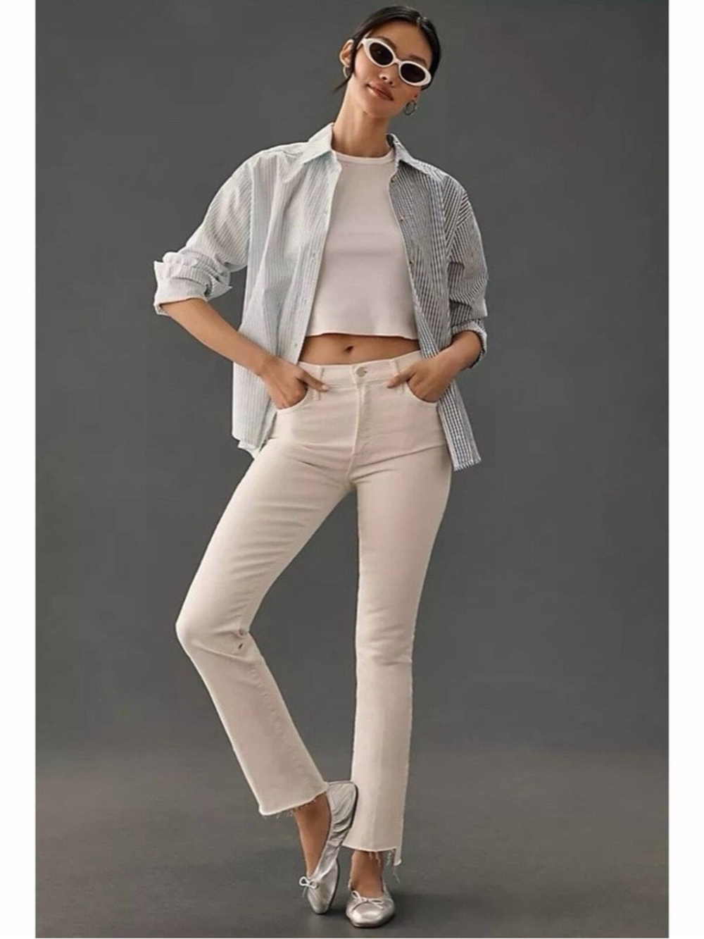 MOTHER Insider Crop Step Fray Size 25